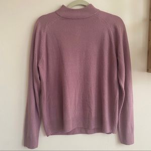 Cozy Soft Purple Mock Neck Sweater